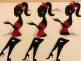 GIRL/LADY  SITTING SILHOUETTE CUTTER SET